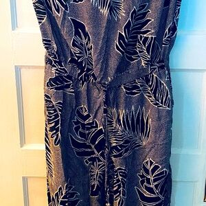 Blue Island Black/White Lightweight Strapless Jumpsuit Resort Wear